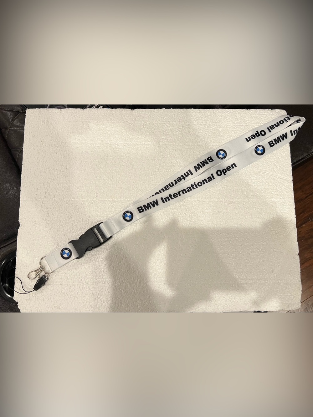BMW INTERNATIONAL OPEN White, Black & Blue Quick Release Lanyard